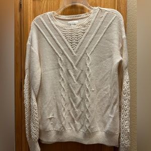 Lucky brand crochet style sweater
